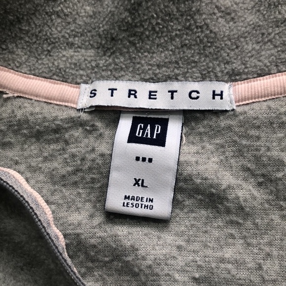 GAP Long Sleeve Quarter Zip Fleece Pull Over Sweatshirt Unisex Boys Size XL - Picture 4 of 7